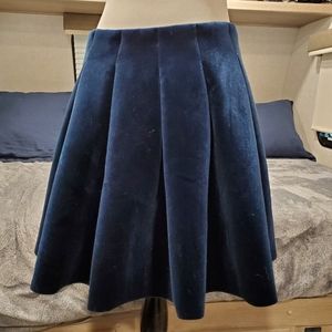Lauren Conrad Runway Blue Velvet Mini Skirt